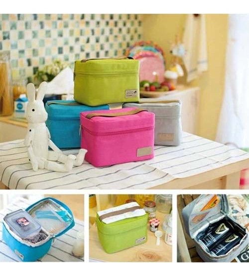 Practical Small Portable Ice Bags Waterproof Nylon Cooler Bag Lunch Bag Picnic Packet Box